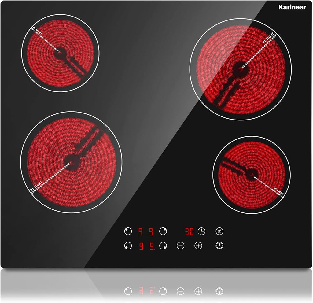 4 Burner Electric Radiant Cooktop with Residual Heat Indicator A87800