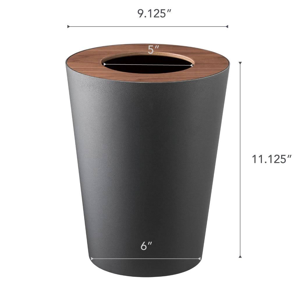 Black Round Trash Can S812681