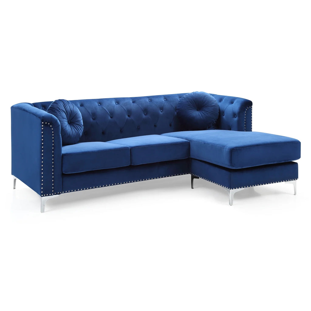 Navy Blue Sofa Chaise H459