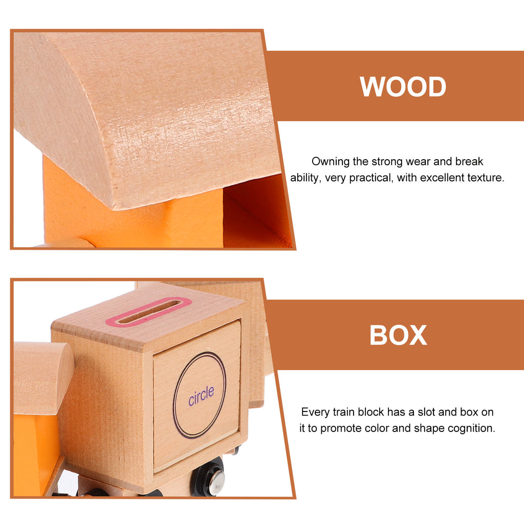 Wooden Pulling Train Building Blocks for Toddlers M438