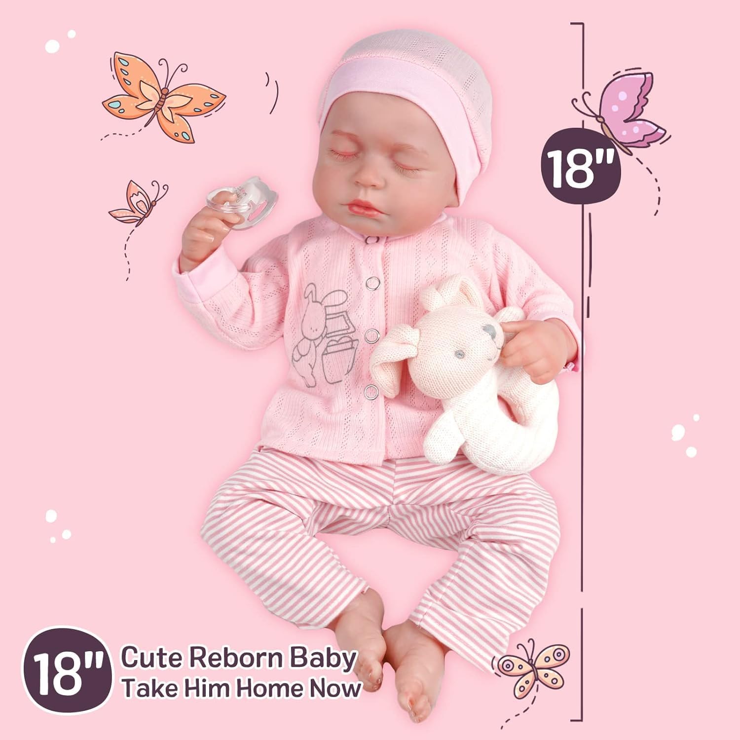 18 Inch Soft Body Realistic Reborn Baby Doll I748633