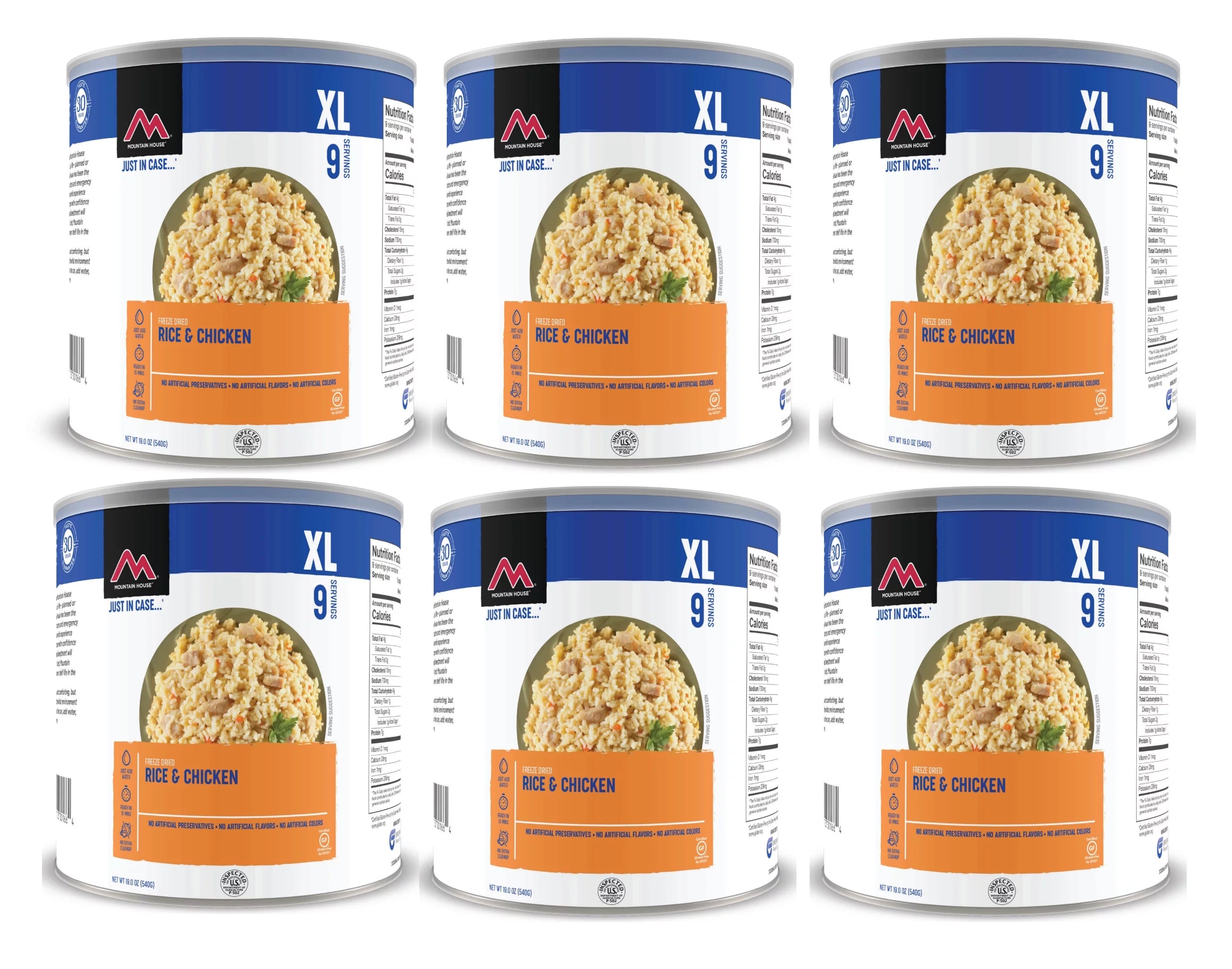(6 Cans) Rice & Chicken #10 Can Emergency Survival Food Y5074