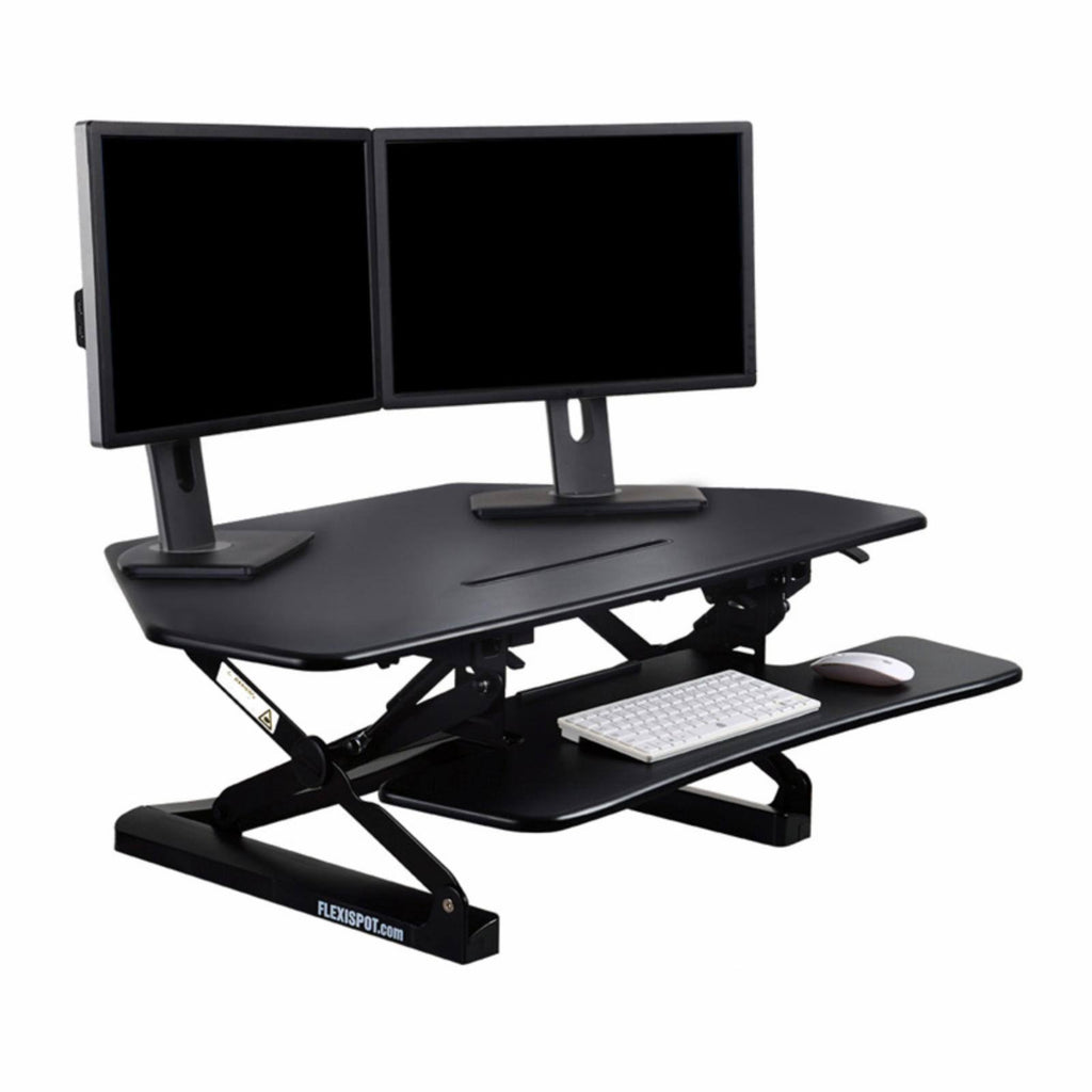 Black Adjustable Corner Standing Desk Riser R102
