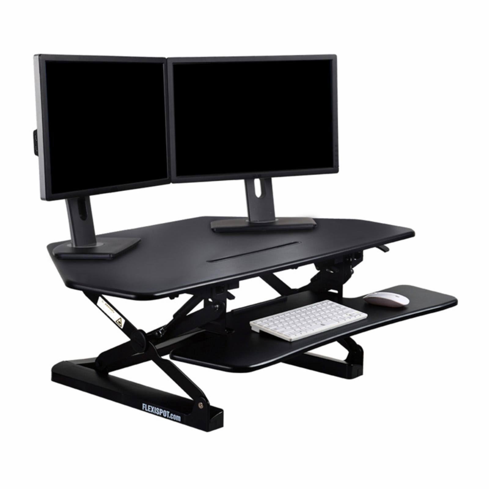 Black Adjustable Corner Standing Desk Riser R102