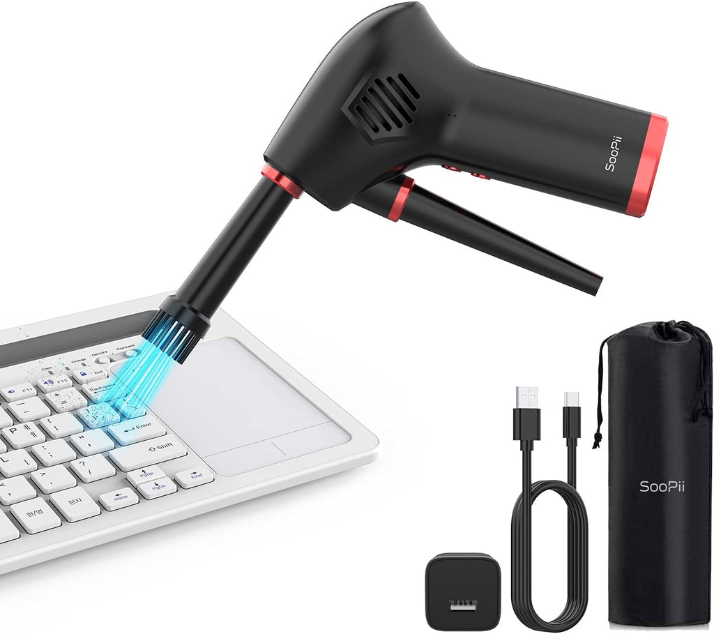 Cordless Air Duster Compressed Air Blower with Rechargeable 6000mAh Battery 40000 RPM Electric Dust Cleaner V55246