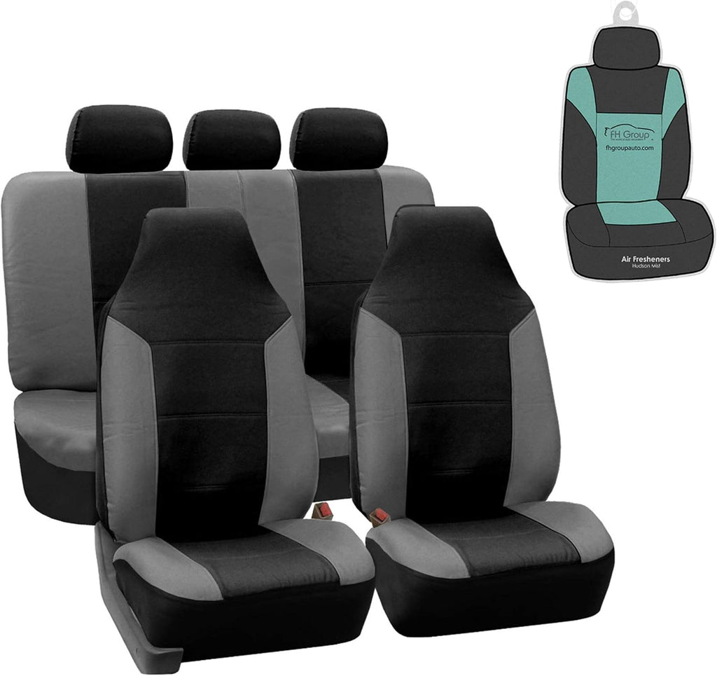 Gray Leather Seat Covers Full Set S876