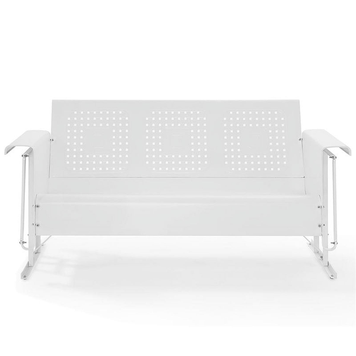 White Metal Gliding Patio Sofa M874