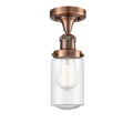 Antique Copper 1 Light Semi-Flush Mount S455394