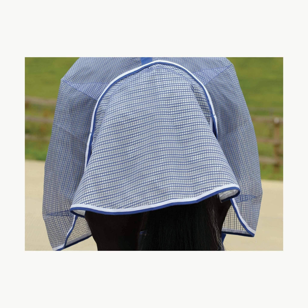 White/Blue Ripshield Detach-A-Neck Fly Sheet I810