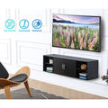 Black Wall Mounted Shelf with Door Media Cabinet E3851