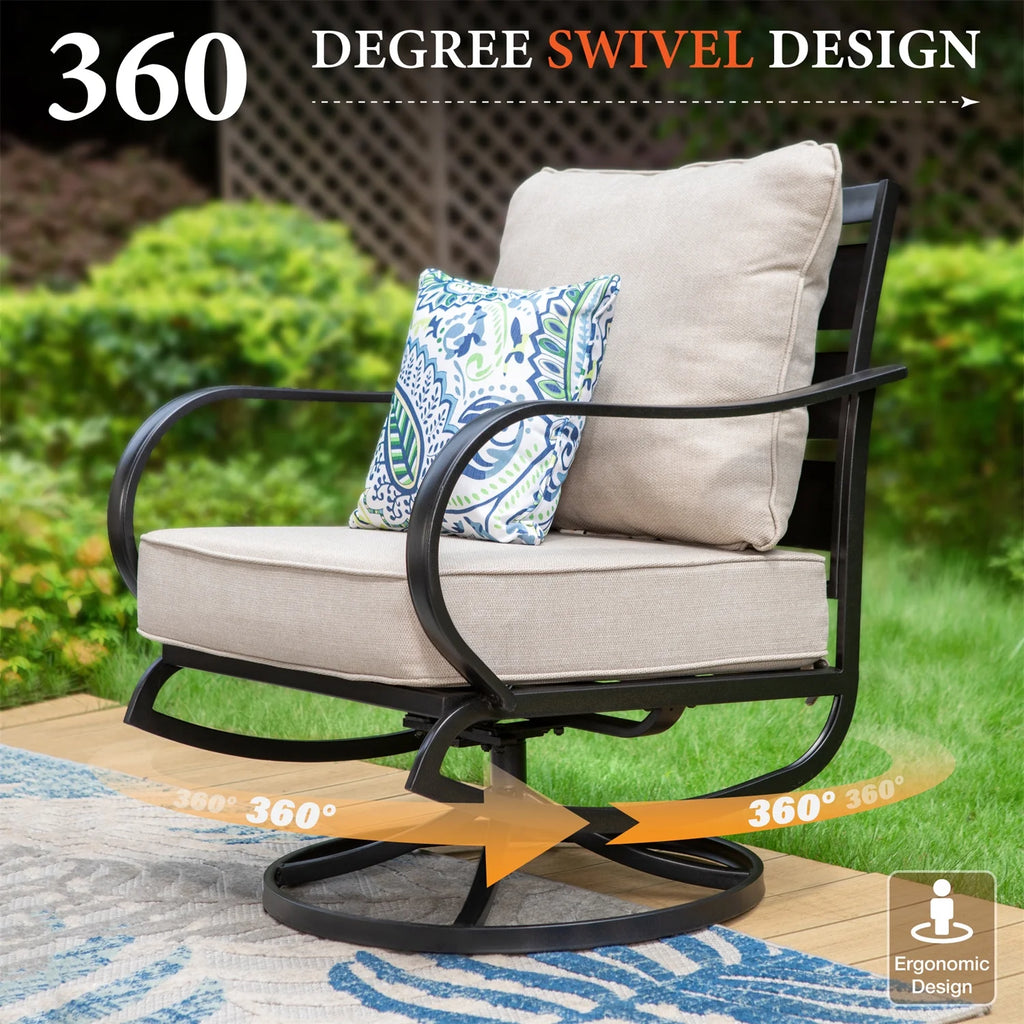 Beige 9-Seat Outdoor Patio Conversation Sofa Set I2197