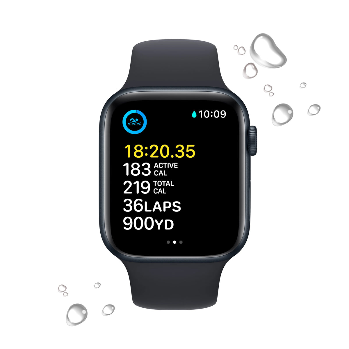 Apple Watch SE 2nd Generation GPS 44mm Midnight Aluminum Case Sport Band D85295