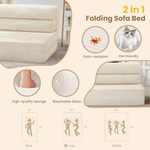 Grey Folding Sofa Bed O342318
