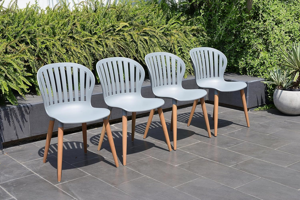 7-Piece Round Dining Set, Eucalyptus Wood, Brown X876