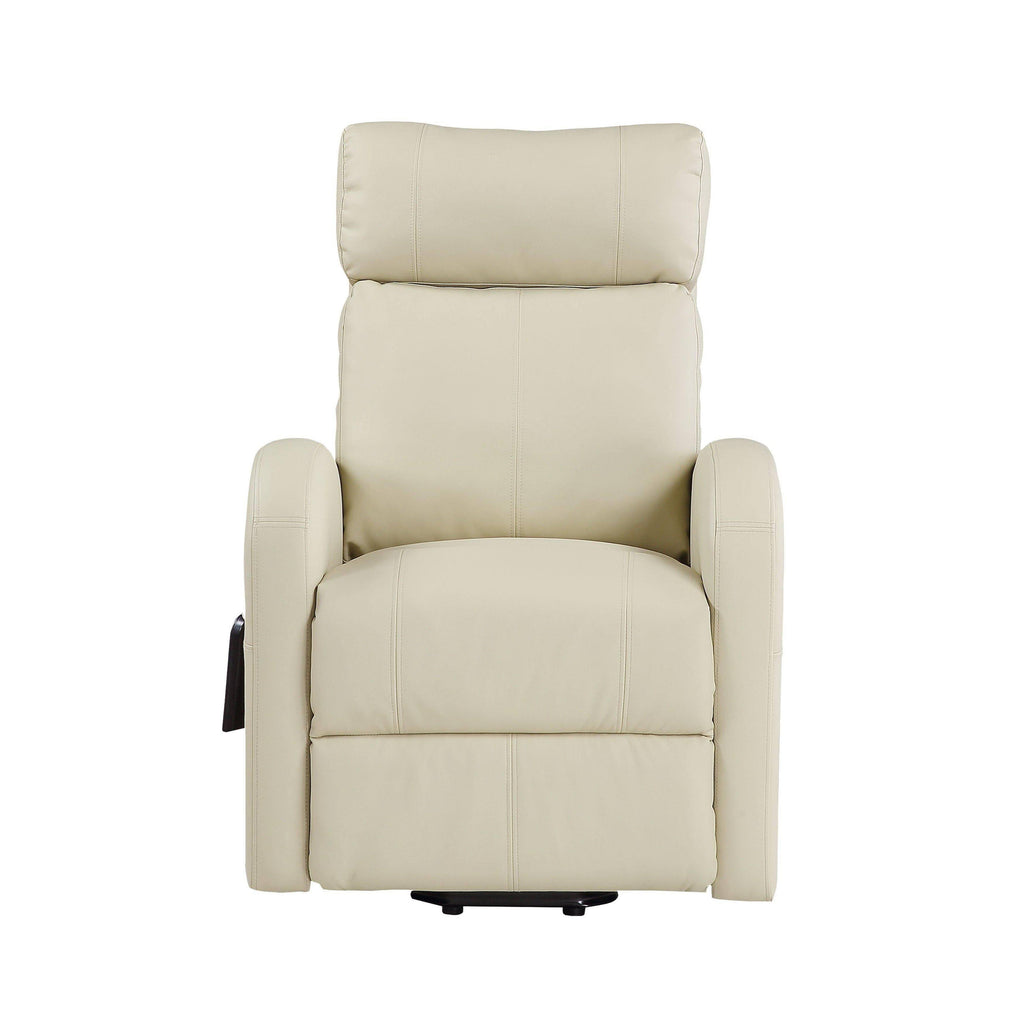 Beige PU Power Lift Recliner A32220