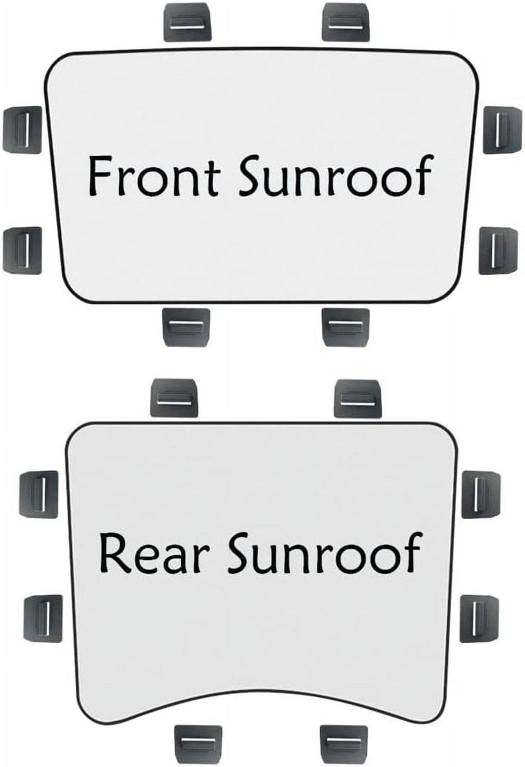 16 PCS White Sunshade Clips for Roof Shade I92546