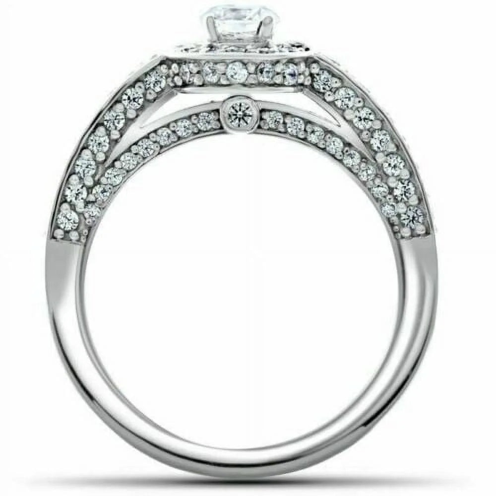 14k White Gold Diamond Engagement Ring F417026