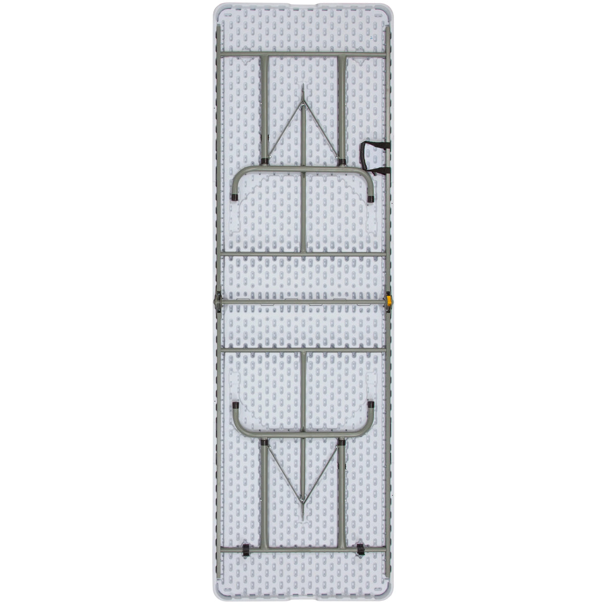 8-Foot Height Adjustable Granite White Plastic Folding Table with Carrying Handle W225624