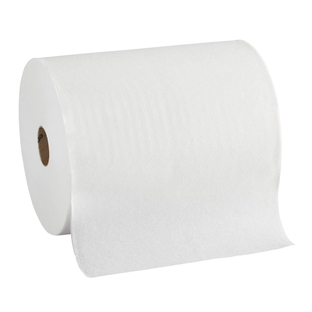 White Recycled Paper Towel Roll, 800 Feet, 6 Rolls Per Case T9693