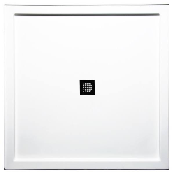 48 x 48 inch Double Threshold Shower Base with Square Drain P4997