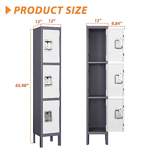 Grey White 2 Door Steel Locker J48959