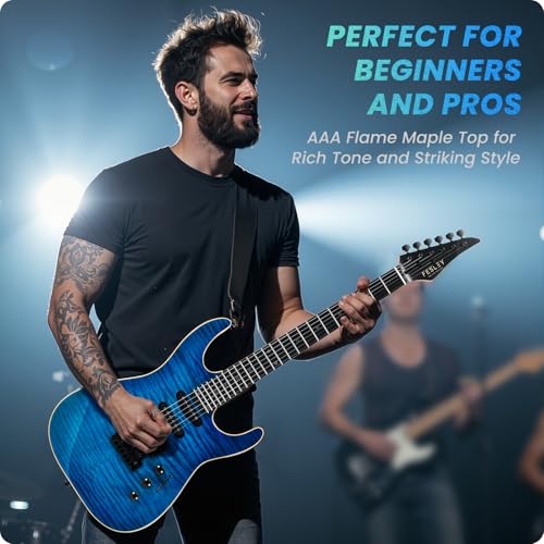 Black Solid Body Electric Guitar with 24 Frets B151