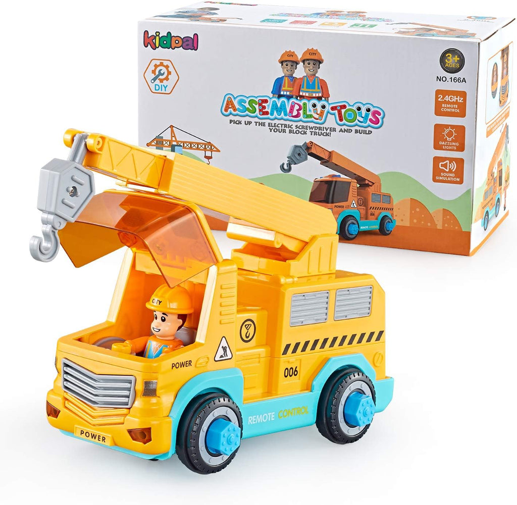 Take Apart Car STEM Toy Building Set with Electric Toy Drill and Remote Control Construction Vehicle F655015