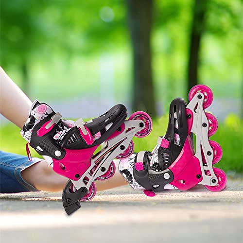 Pink Adjustable Inline Skates R583