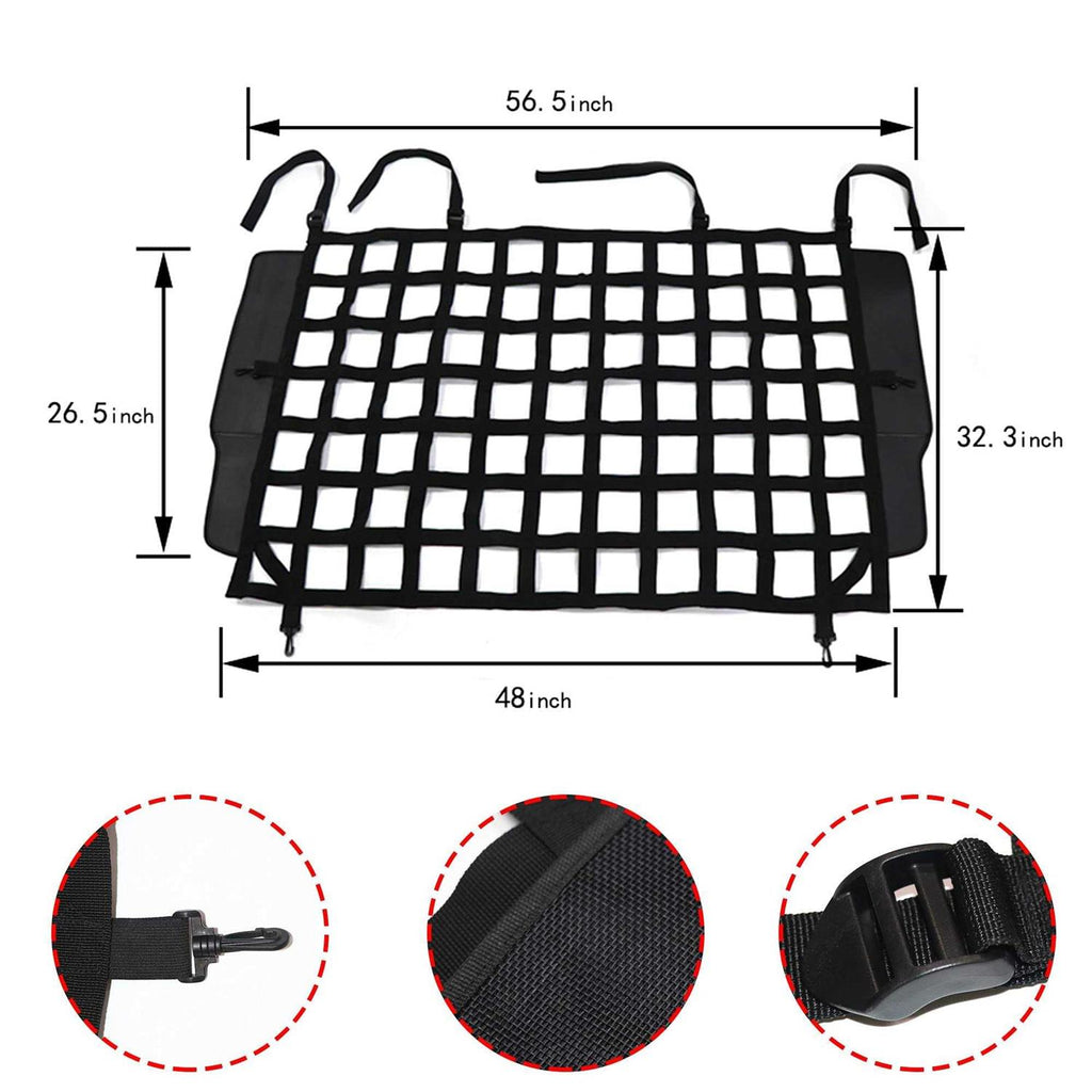 Pet Net Vehicle Safety Mesh Dog Barrier for Jeep Wrangler JK JL 4-Door 2007-2024 R85161