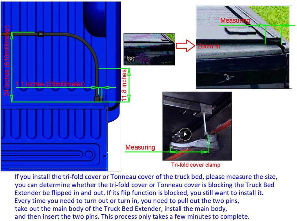 Truck Bed Extender for Dodge Ram Pickup Trucks O269