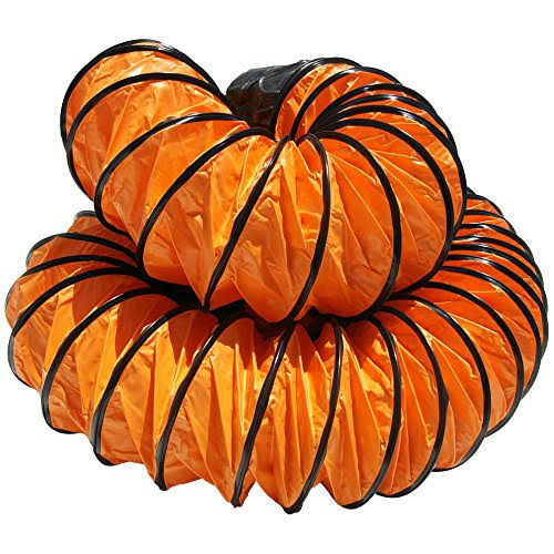 Orange Ventilation Duct Hose, 10x22ID x 25 ft Length F6833