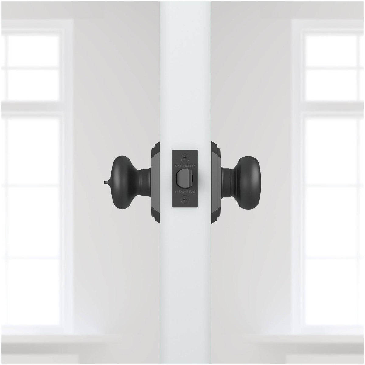 Matte Antique Nickel Round Keyed Door Knob H677621