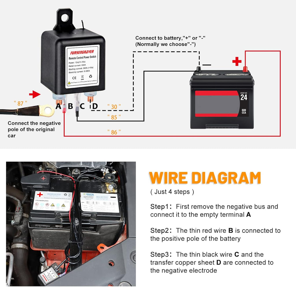 DC12V 200A Battery Disconnect Switch with 2 Keys Q91469