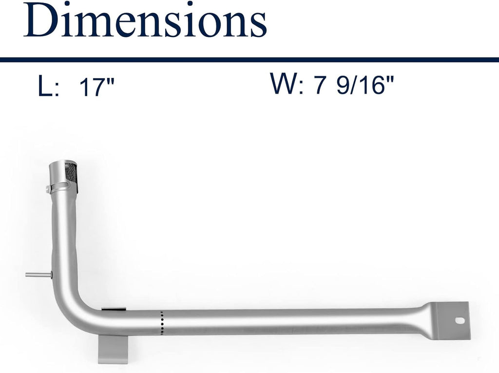 2pcs Stainless Steel BBQ Grill Burner Tube Replacement Parts Pack of 2 Q9621