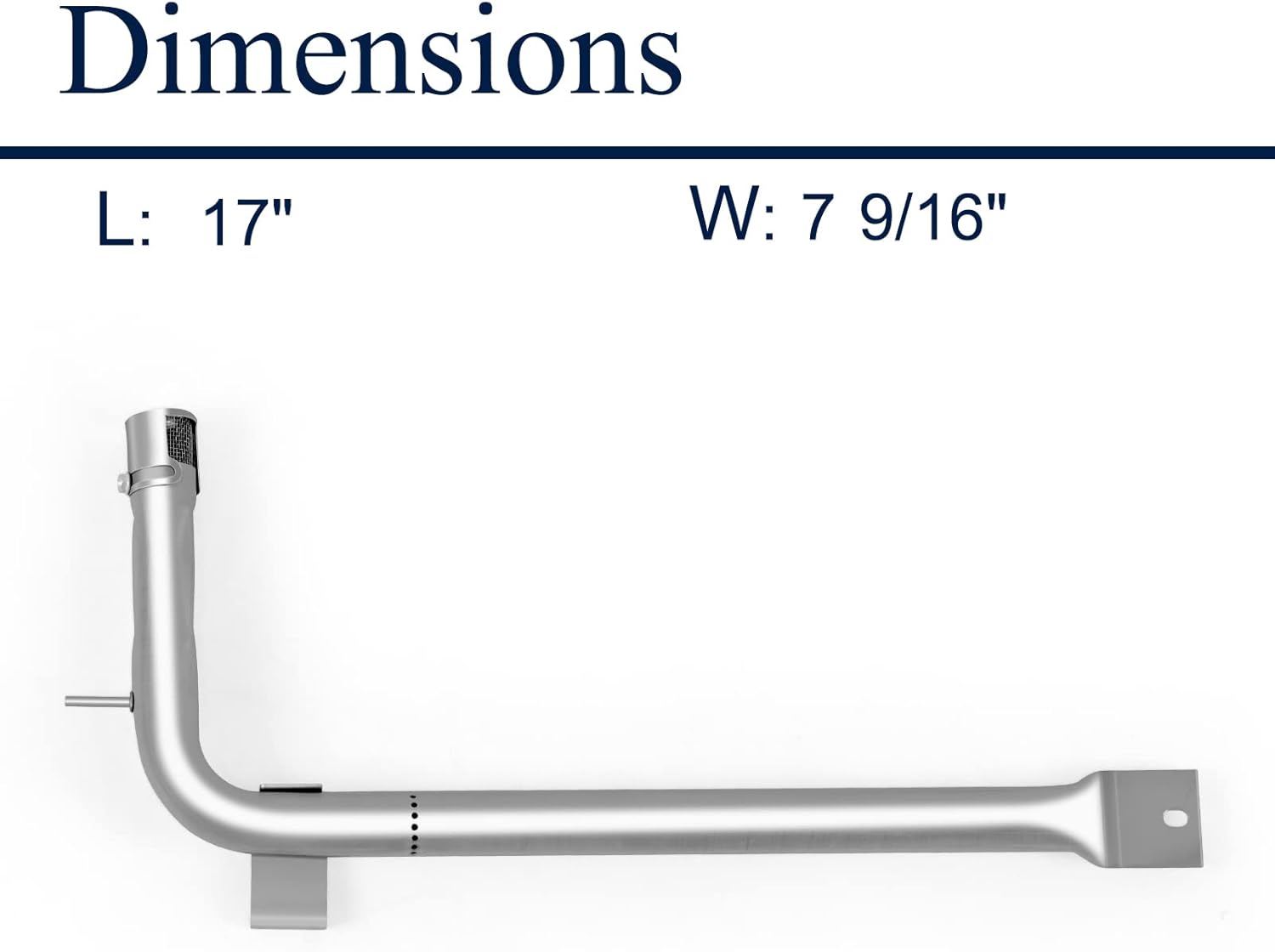 2pcs Stainless Steel BBQ Grill Burner Tube Replacement Parts Pack of 2 Q9621