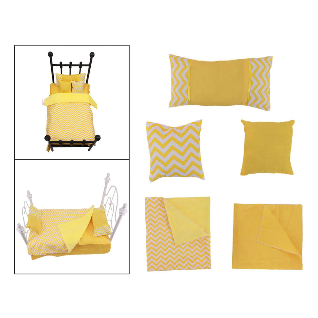 Yellow 18 inch Doll Bedding Set L384185