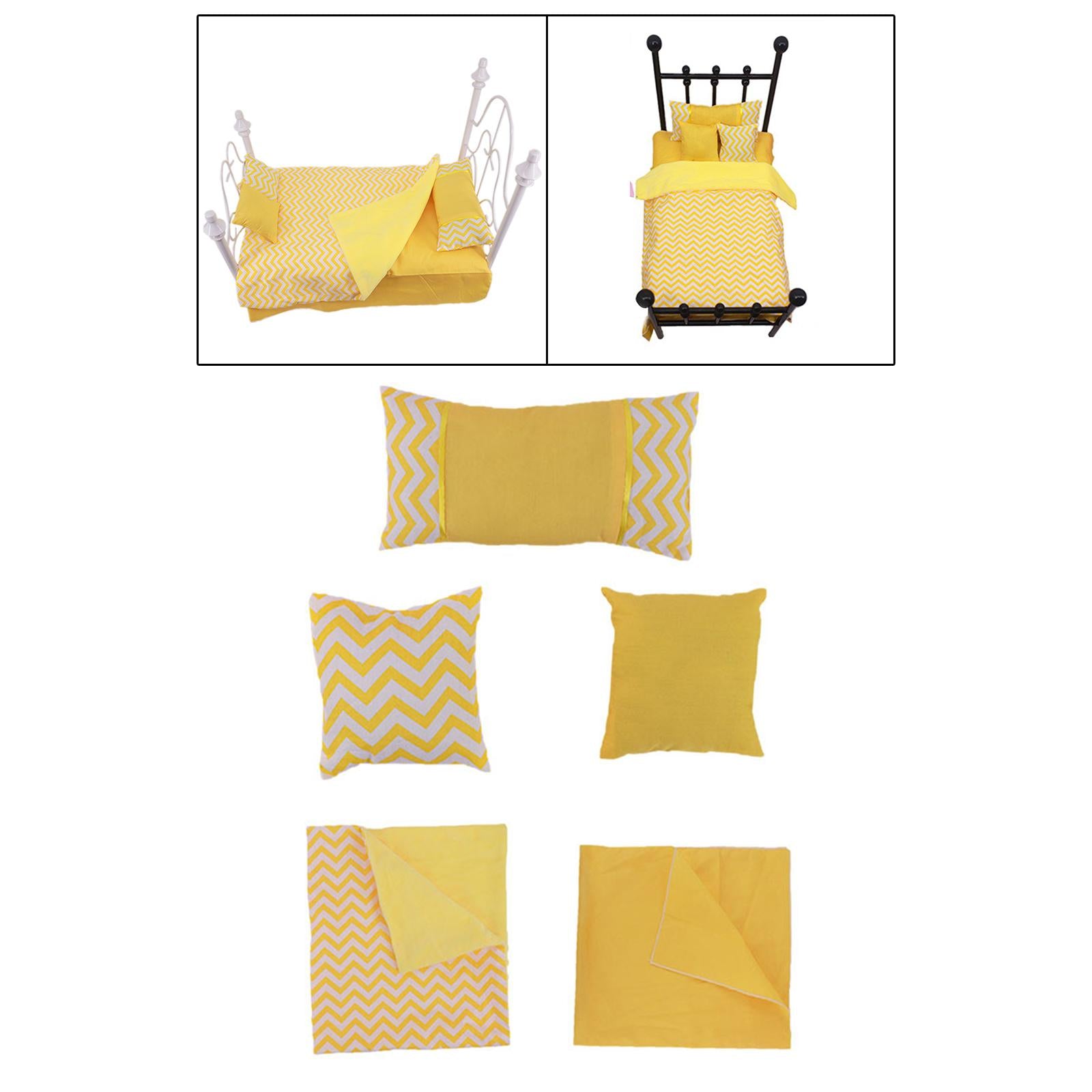 Yellow 18 inch Doll Bedding Set L384185