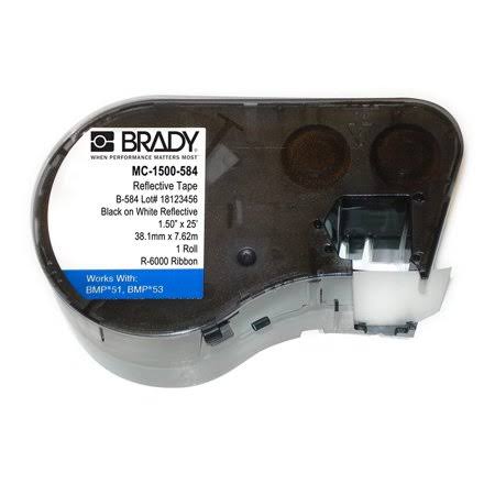 Black on White Reflective Label Maker Cartridge F497