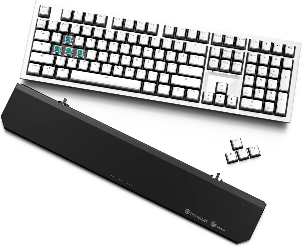 Wireless Mechanical Keyboard with Kaihl Box Switch, 108-key Typewriter Keyboard with Wrist Rest F681