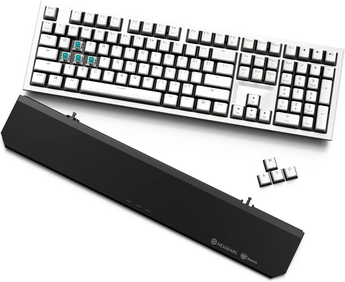 Wireless Mechanical Keyboard with Kaihl Box Switch, 108-key Typewriter Keyboard with Wrist Rest F681