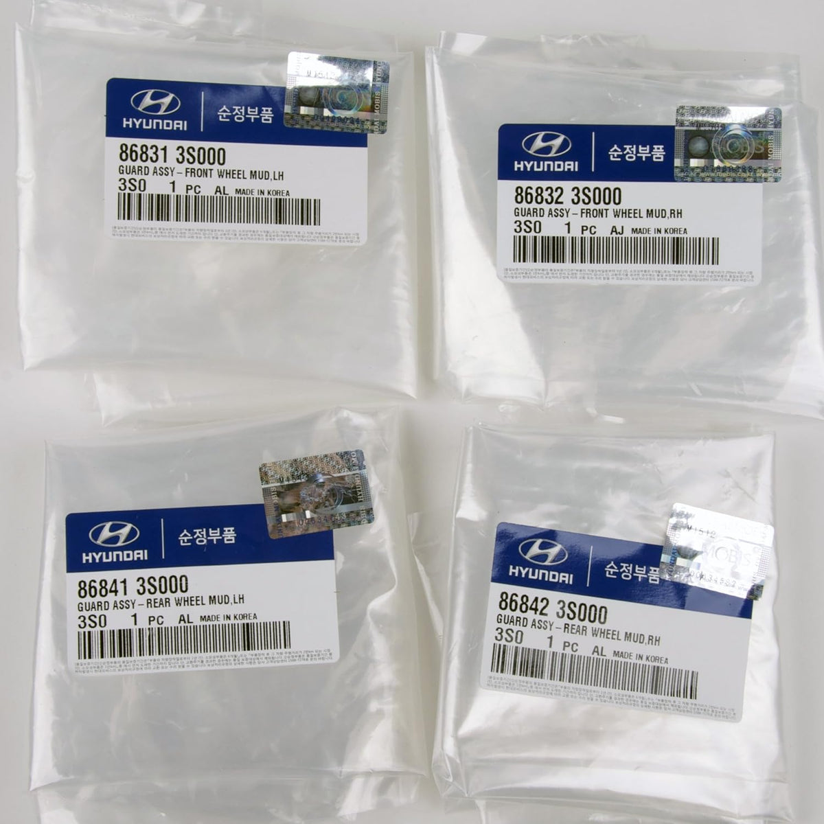 Mud Guard Flap Splash 4-pc Set C511