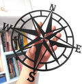 11 Inches Metal Nautical Compass Wall Decor, Cyan Gray, Pack of 2 I906491