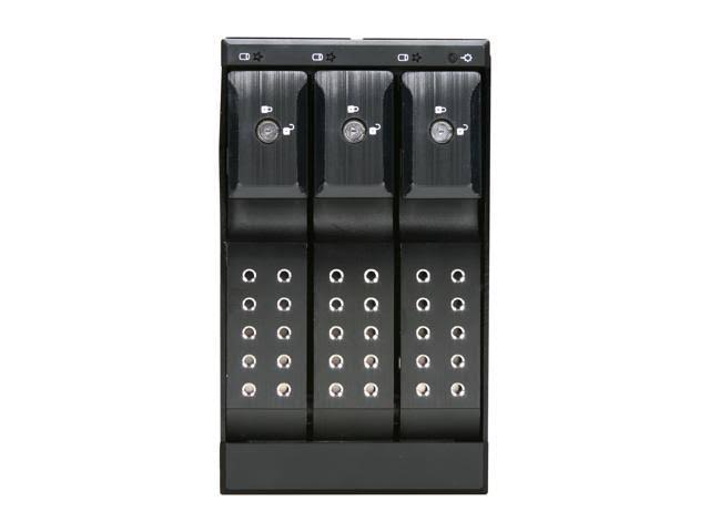 2x5.25 to 3x3.5 SAS Cage Black B6143
