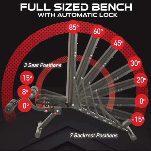 Adjustable Weight Bench for Incline Decline Strength Training P787691