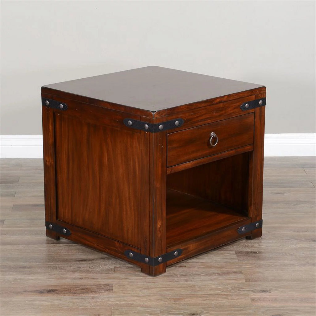 Dark Chocolate Wood End Table Set of 2 J87475