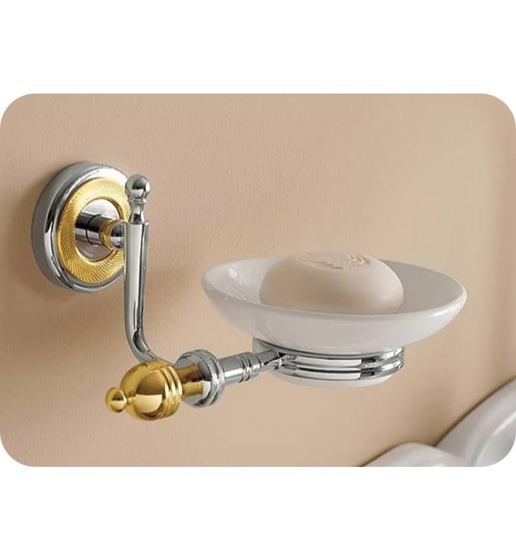 Chrome and Gold Wall Mounted Soap Dish T981556