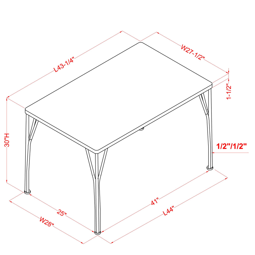 Industrial 5-Piece Dining Table Set X124056