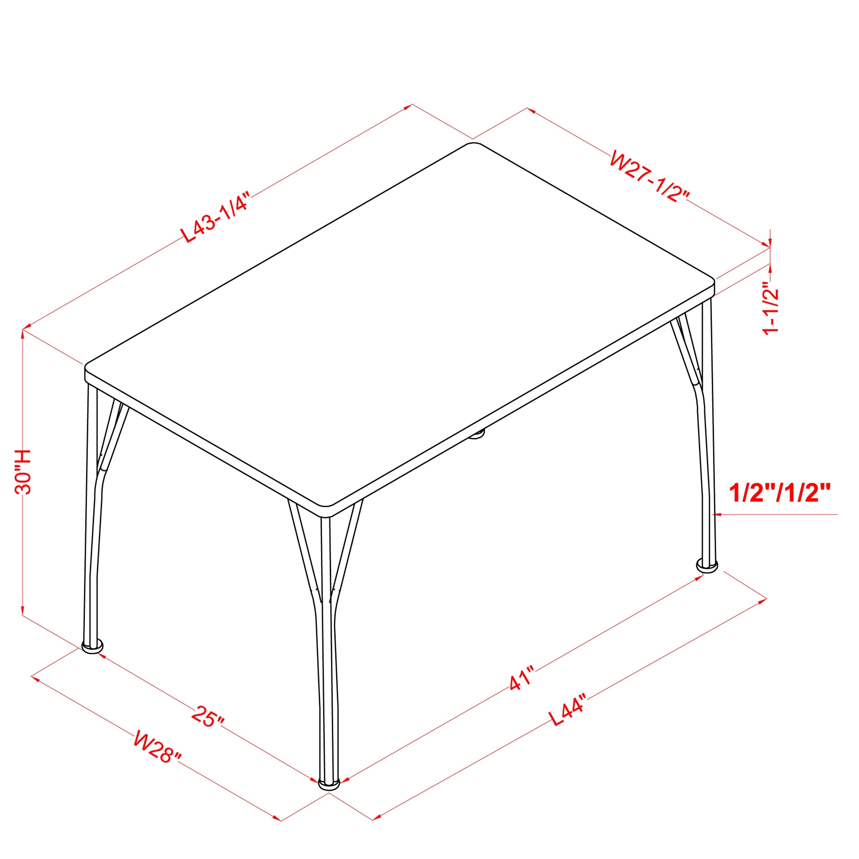 Industrial 5-Piece Dining Table Set X124056