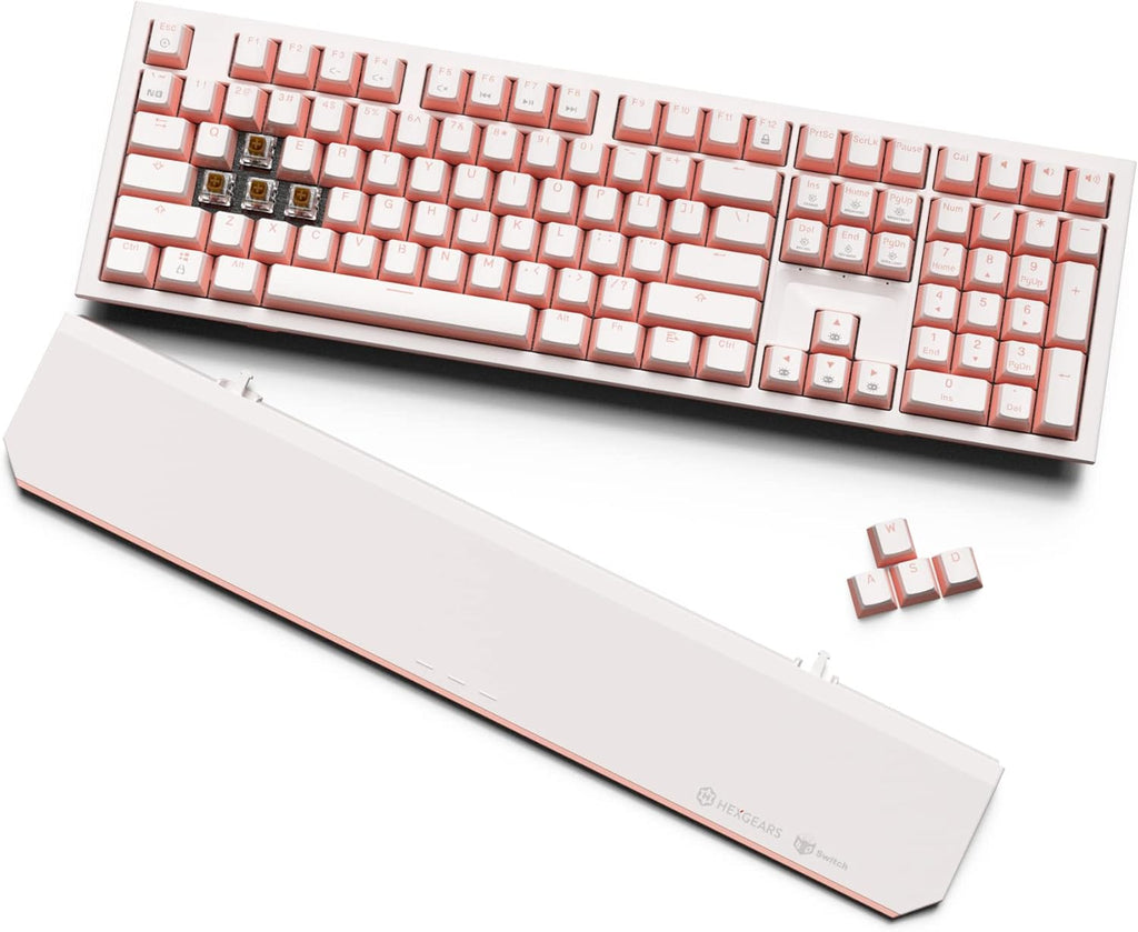 Wireless Mechanical Keyboard with Kaihl Box Switch, 108-key Typewriter Keyboard with Wrist Rest F681