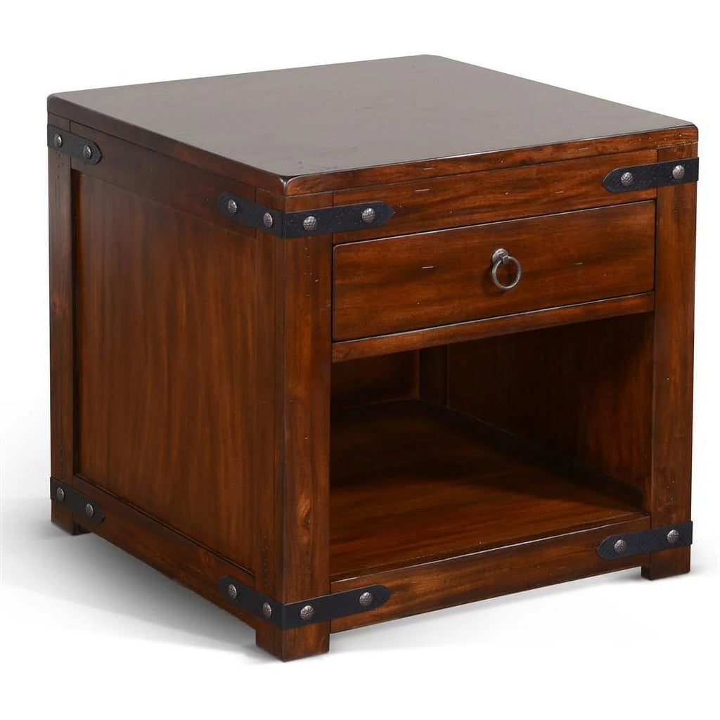 Dark Chocolate Wood End Table Set of 2 J87475